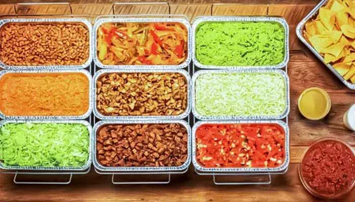 Build your own burrito bar catered by Taco Shop in Fargo, ND Mexican restaurant catering
