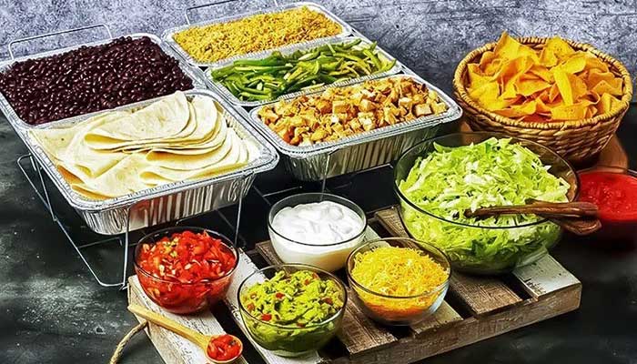 Fajita Bar catered by Taco Shop in Fargo, ND Mexican restaurant catering