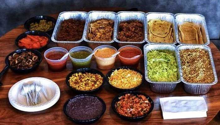 Build your Own Taco Bar catered by Taco Shop in Fargo, ND Mexican restaurant catering